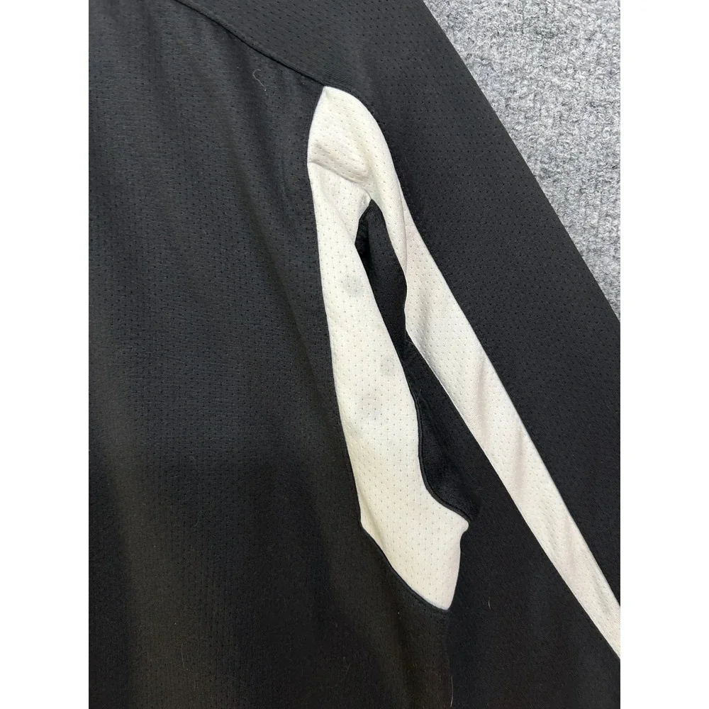 Vintage Nike Team Track Jacket Men's Black White Fit Dry Athletic Full Zip Small